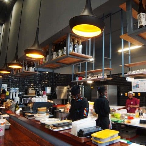 Cooking demos at a commercial setup